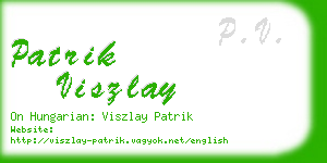 patrik viszlay business card